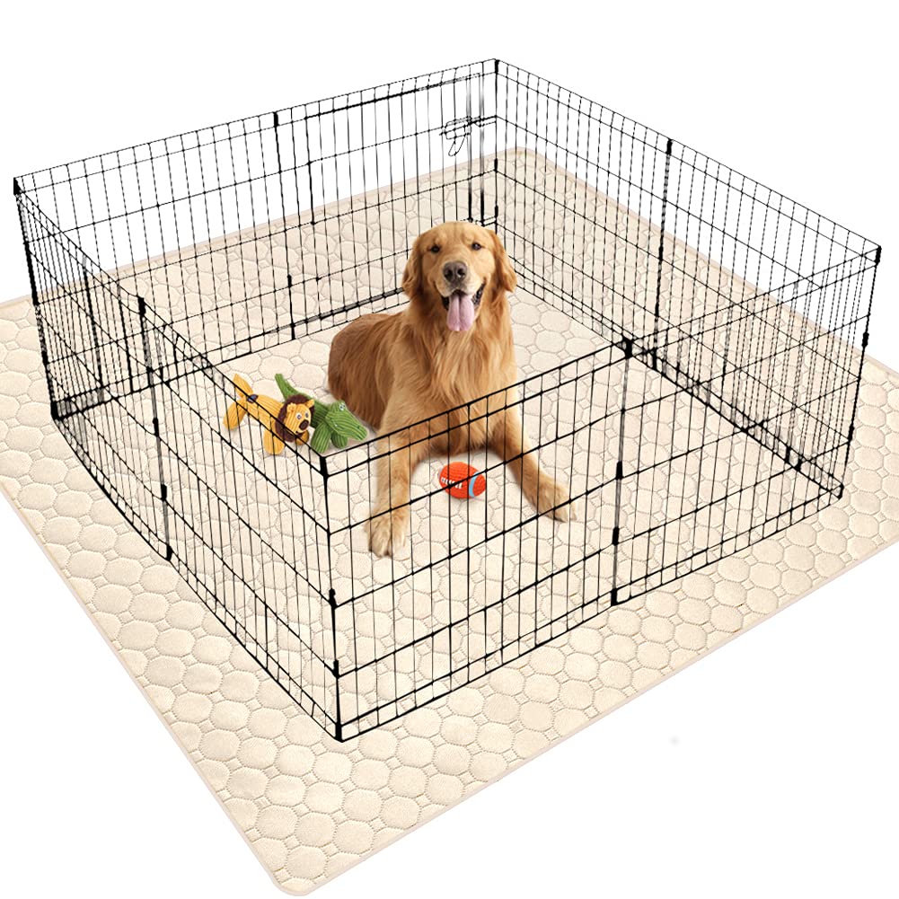 ペットシーツ 洗える ペット用おしっこマット 猫 犬用 おしっこパッド ペット用 トイレ下敷きマット 速乾 洗える 大判サイズ 多頭飼いに最適（ベージュ 165*122cm 2点入り）