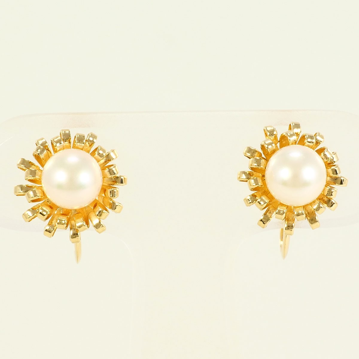 K18 18金 YG イエローゴールド イヤリング パール（真珠） 総重量約3.0g 中古