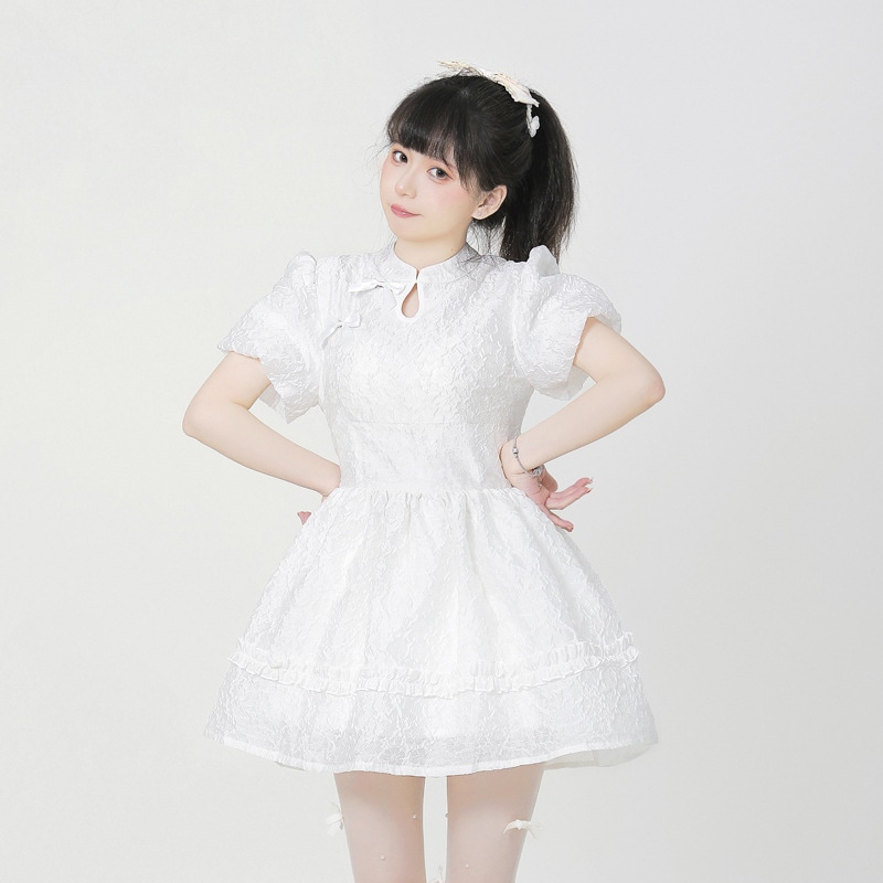 新しい風白いプリンセスドレスチュチュスカート痩身甘くてセクシーなドレス