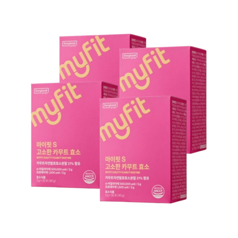 [4BOX]マイフィットS 香ばしいカムート酵素 30包 1BOX 香ばしい きな粉味 カミュート 穀物発酵酵素 おこげ味 韓国酵素 ダイエット 10,718円