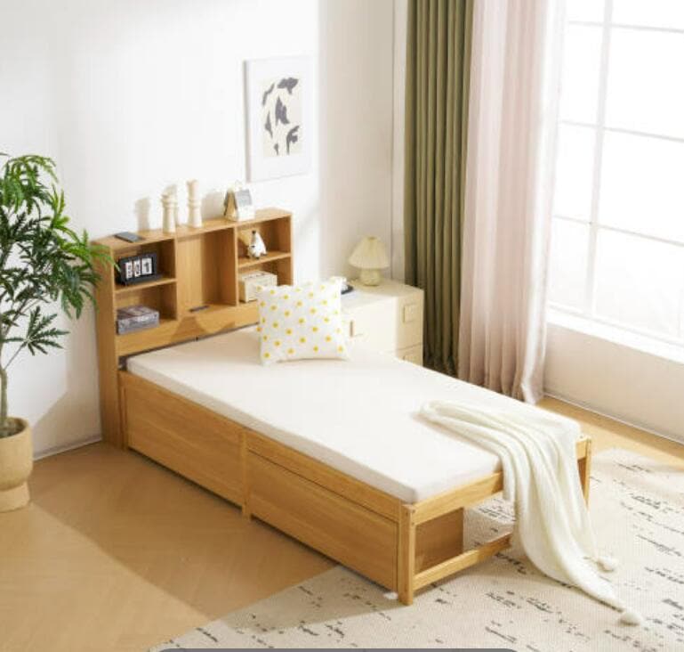 春新登場！シングル 木製すのこベッド 収納 北欧　オシャレ　NATURAL タンスのゲン ベッド シングル 収納 ベッドフレーム すのこベッド 大