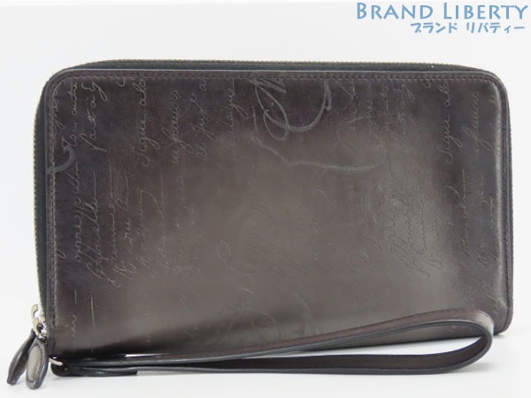 レア美品ベルルッティカリグラフィタリオーガナイザーセカンドバッグラウンドファスナー長財布