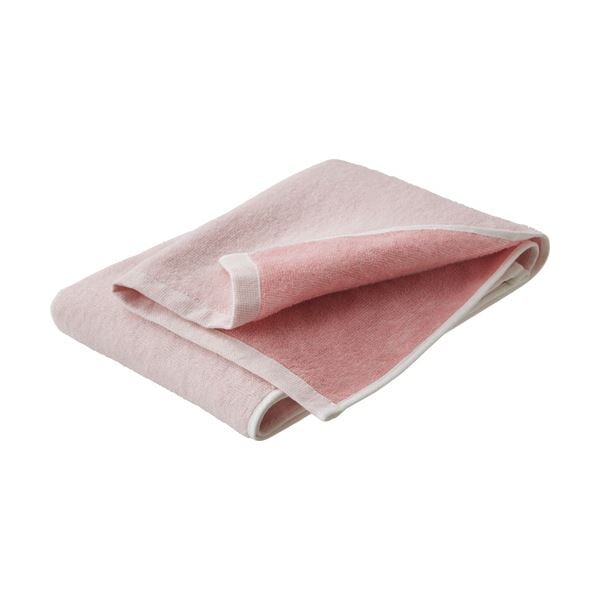 （まとめ） 国産残糸フェイスタオル ピンク 1パック（3枚） [x5セット]