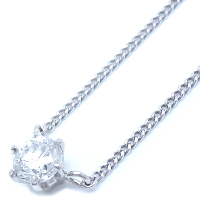 LA SOMA ラソーマ ダイヤモンド ネックレス 一粒ダイヤモンド0.41ct Pt900プラチナxPt850プラチナ /292950【中古】