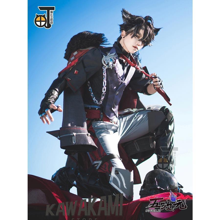 猫と三丁目　原神　コスプレ　リオセスリ　衣装　ウィッグ　靴　グローブ　追加可能