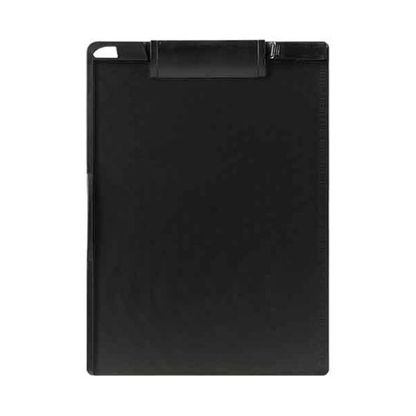 (まとめ）TANOSEE クリップボード A4タテ ブラック 1枚(×30セット)