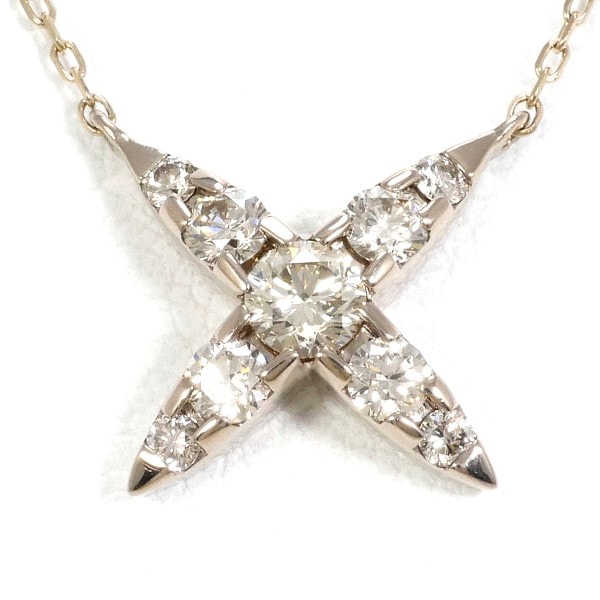 カシケイ ネイキッド K18BG ネックレス ブラウンダイヤ ダイヤ 計0.30 ジュエリー 中古