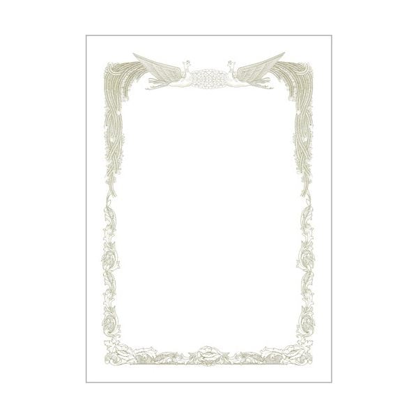 (まとめ) ヒサゴ 賞状枠用紙 A4タテ CJ171S 1冊(10枚) (×10セット)