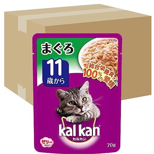 カルカン パウチ まぐろ キャットフード 高齢猫用 (70g×16袋入)×10個 (ケース販売)