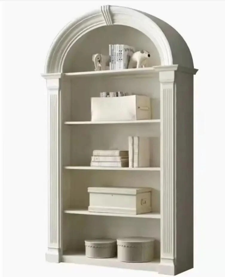木製本棚小さな本棚インテリア北欧装飾棚フランスレトロアーチ型　オリジナル収納棚　simpleでモダンなアーチ無垢材本棚/ロッカー