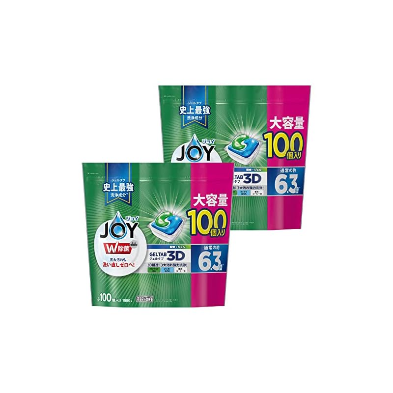 [ケース品] [大容量] ジョイ ジェルタブ 食洗機用洗剤 100個2袋