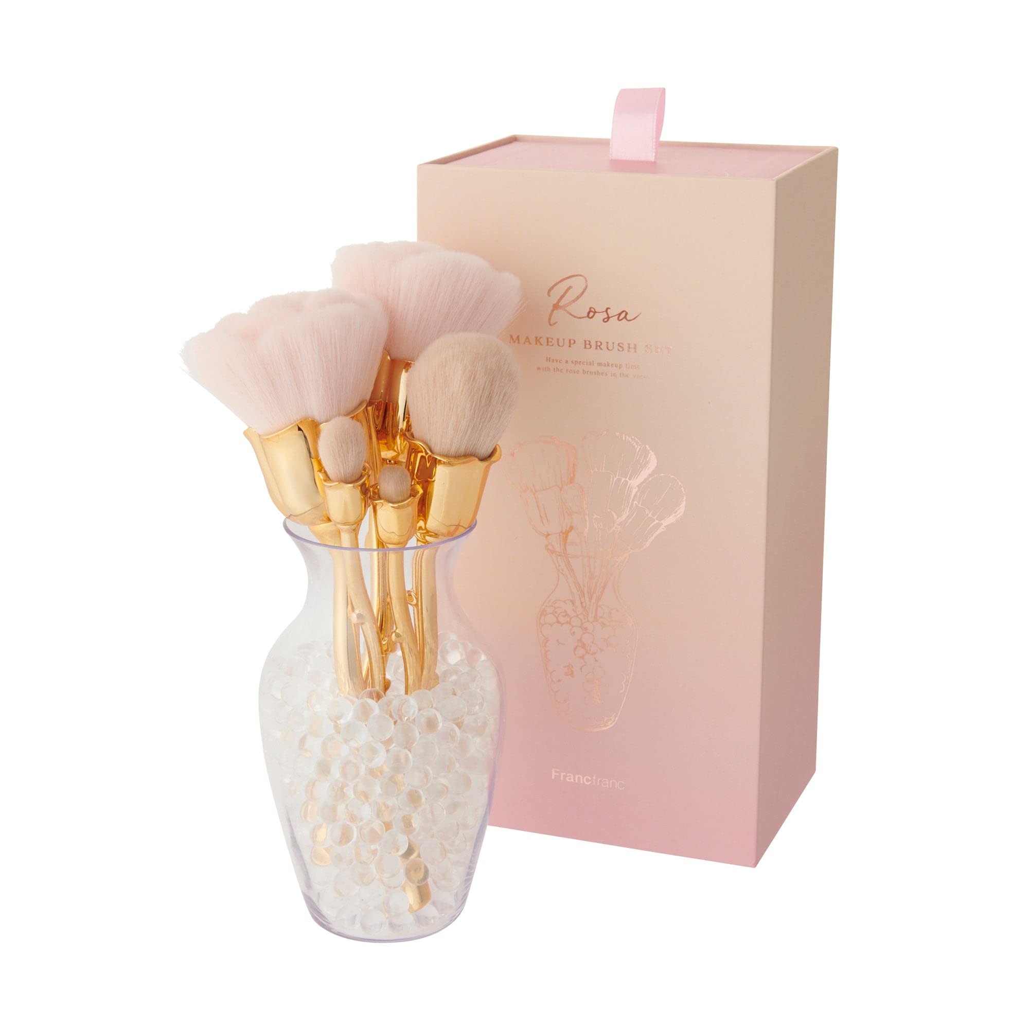 フランフラン ABS ロッサ メイクアップブラシ セット クリア 4,889円