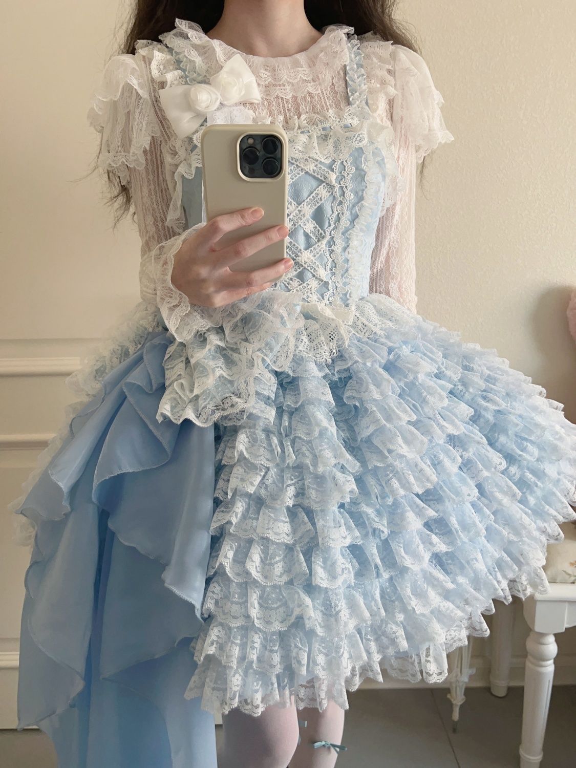 今人気発中ロリータ 二次元 学院祭用 人气 新作ロリータ 新作オリジナルデザインロリータ洋装キュートjskキャミソールワンピース花嫁 茶会