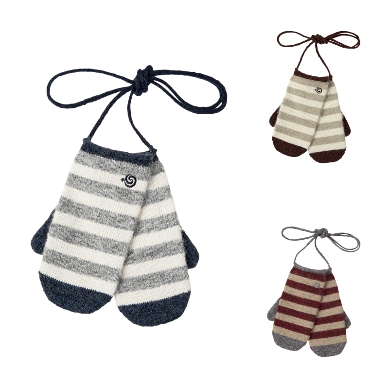 【aeae】 25FW STRIPE MITTEN GLOVES : 3COLORS