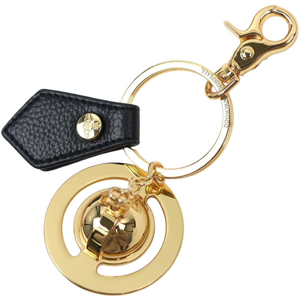 ヴィヴィアンウエストウッド キーリング キーホルダー メンズ レディース ユニセックス オーブ ブラック ゴールド Vivienne Westwood 3D ORB 8203011KU OM0014