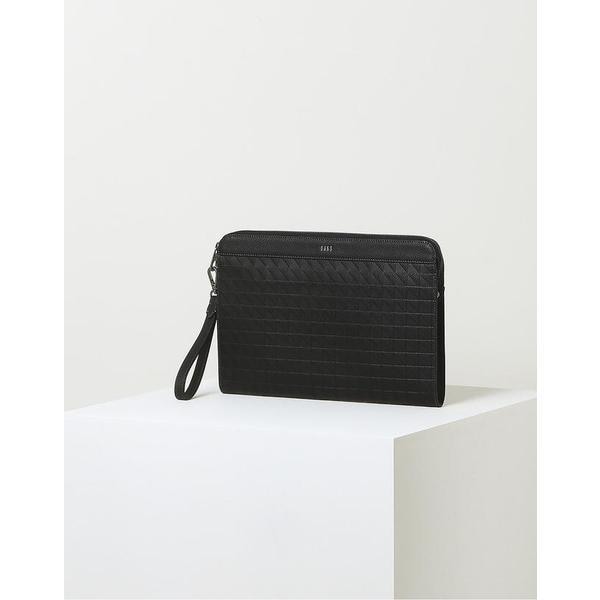 [26SS] [クラッチ][GRID ][グリッド ] ブラック グリッドパターン 牛革 DBBA6E269BK