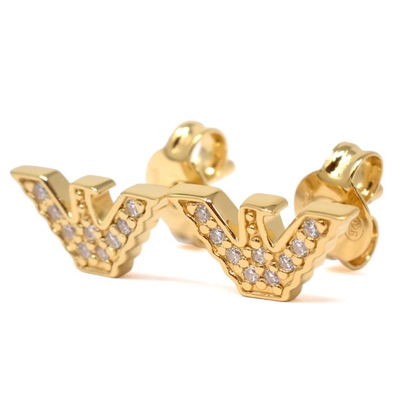 ピアス EG3423710 イーグルロゴ パヴェ スタッド アクセサリー ゴールド クリア