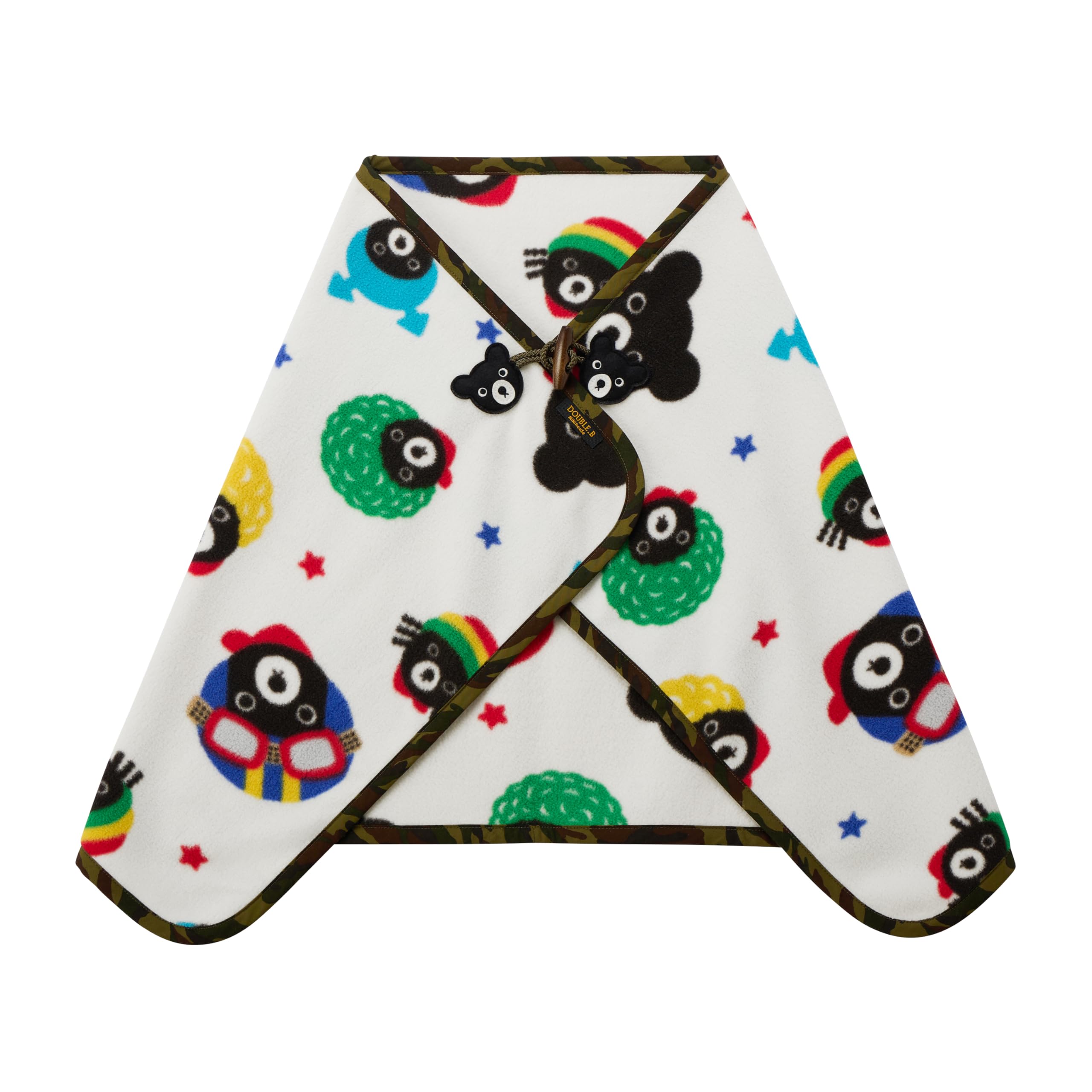 [ミキハウス] ミキハウスダブルビー ポータブルケープ フリース 総柄 くま 日本製 男の子 女の子 ベビー キッズ 赤ちゃん ベビー服 子供服 66-8028-145 マルチカラー