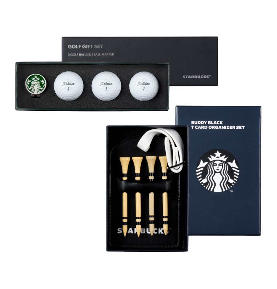バディ ブラック ゴルフティー カード オーガナイザー + ゴルフボール 3P + ボールマーカー 1P セット 韓国スターバ グッズ ゴルフ