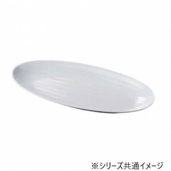 福井クラフト　49cm筋目葉盛皿　白グロス 83361120
