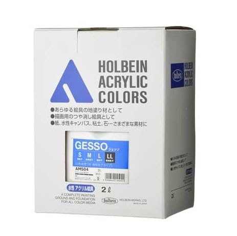 ホルベイン アクリリックメディウム AM504 2000ml ジェッソ LL 白色地塗り材 極粗粒子タイプ14504