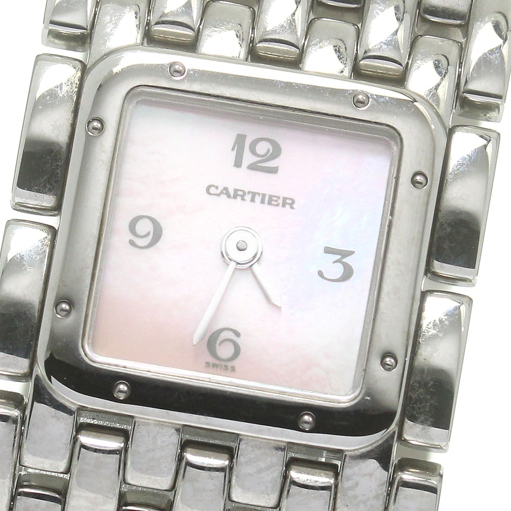 ジャンク カルティエ CARTIER W61003T9 パンテール リュバン クォーツ レディース 保証書付き_846957【中古】