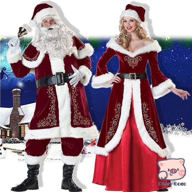 サンタ コスプレ 仮装 メンズ 大きいサイズ 厚い サンタコス サンタクロース 大人用 クリスマスパーティー コスプレ 祭り 8点セット