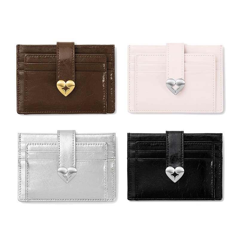 HEARTY BRIDGE POCKET - MOCHA BROWN / BLACK / SILVER / BLOSSOM / ハーティー ブリッジ ポケット