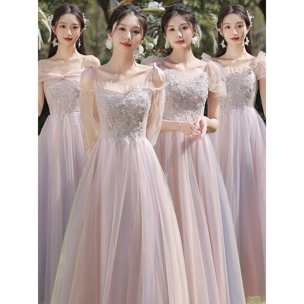 ブライズメイドドレス ロングドレス 演奏会 ピアノ 発表会 スレンダーラインワンピース レディース 涼しい 袖付き 袖なし ゆったり リゾート 海サマー 春夏きれいめ 730%までに制限