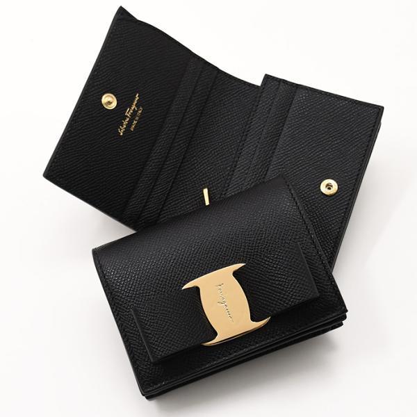 二つ折り 財布 ヴァラリボン コンパクト 22D515 725300 ブラック レディース 女性 ギフト オススメ