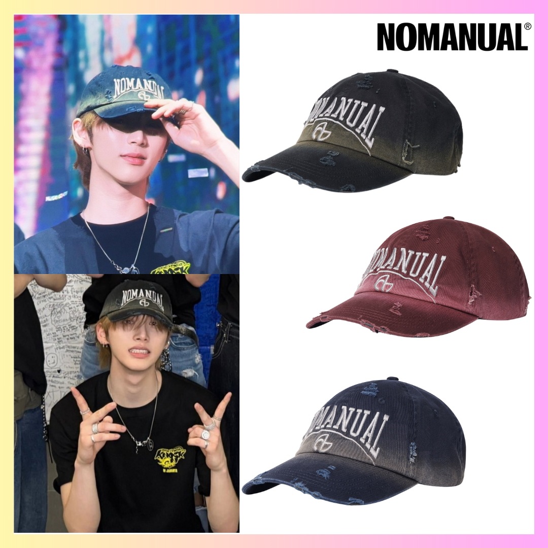 [ボイネク テサン 着用] DESTROYED BALL CAP - 3 色 + GIFT 韓国ファッション レディース ボールキャップ アイドルセレブ着用アイテム 男女共用 キャップ