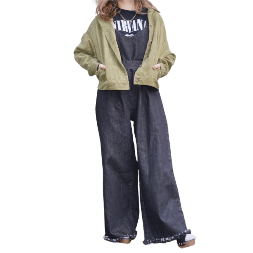 Corduroy Light Jacket (green) A,D,G レディース