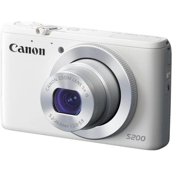 【中古】キヤノン Canon デジタルカメラ PowerShot S200 ホワイト F値2.0 広角24mm 光学5倍ズーム PSS200 WH