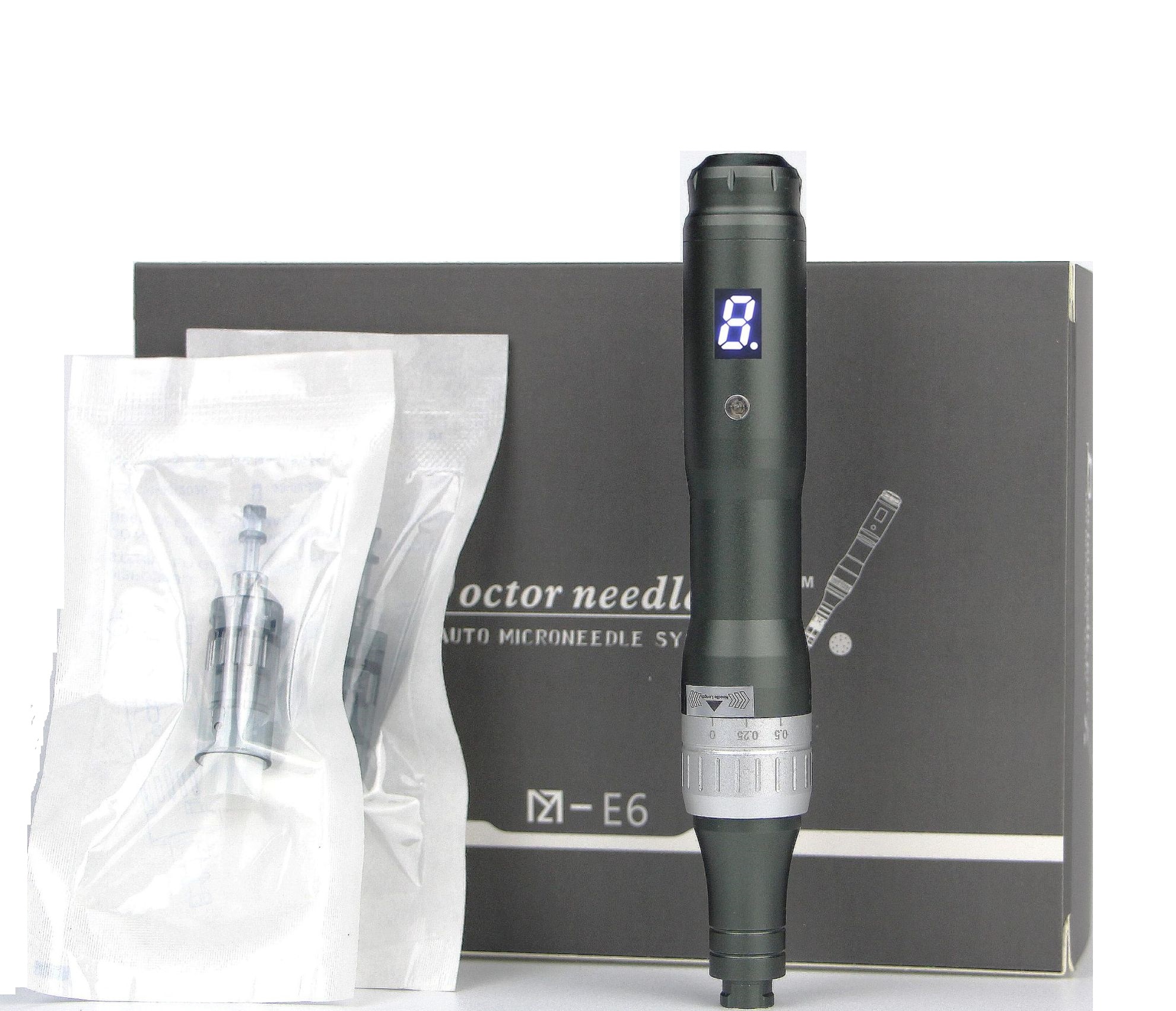 Doctor needle pen E6電動マイクロニードルナノ電動微結晶導入装置水光銃マイクロニードル導入装置における胚層 美容器 電動マイクロ Derma針シリンダー針尖機 美容ツール顔器