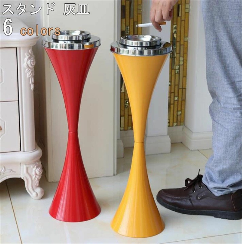 タバコケース スタンド灰皿 蓋付き スモーキング ファッション部屋灰皿 屋外室内兼用 開閉蓋デザイン 灰皿 はいざら 取り外し可能 アッシュトレイ灰皿 吸殻入れ トイレ用 おしゃれ 大容量