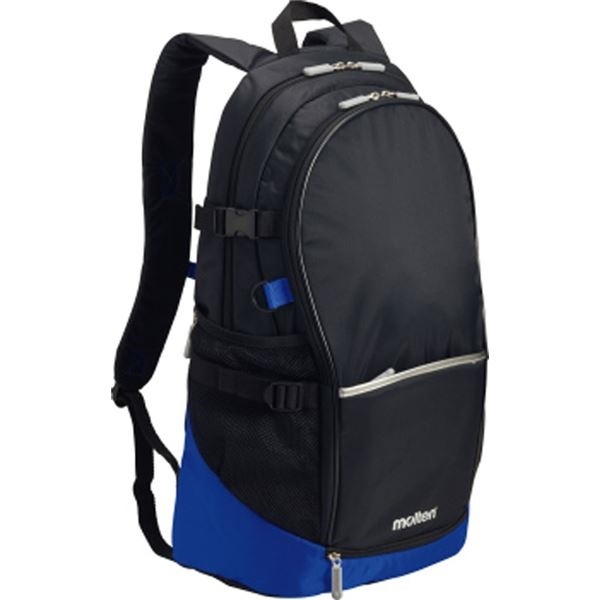 モルテン Molten バックパック/スポーツバッグ ブラックブルー 40L 幅35cm ボール シューズ収納ネット付き