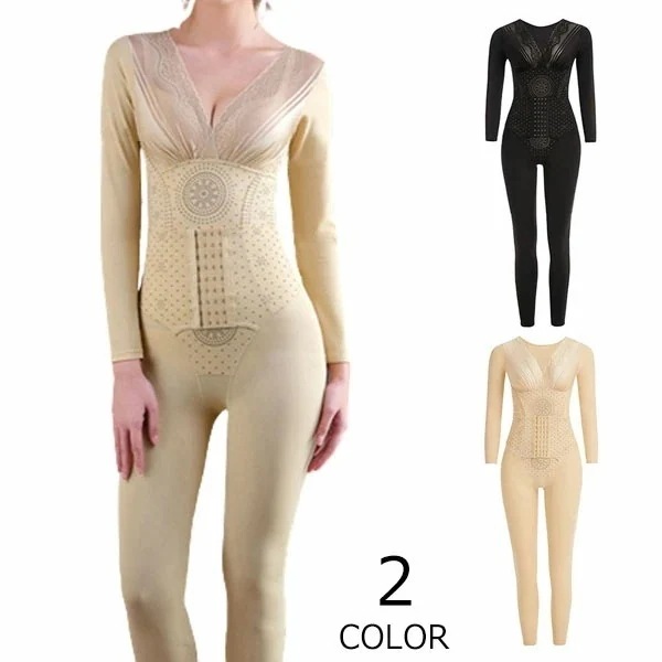 お見逃しなくフルボディシェイパー レディース ボディシェイパー ロングチェスト ボディースーツ 補正下着 ボディシェイパー ワンピース型 バストアップ ヒップアップ 姿勢矯正 補正インナー ダイエット