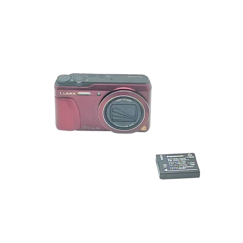 中古 パナソニック デジタルカメラ ルミックス TZ55 光学20倍 レッド DMC-TZ55-R