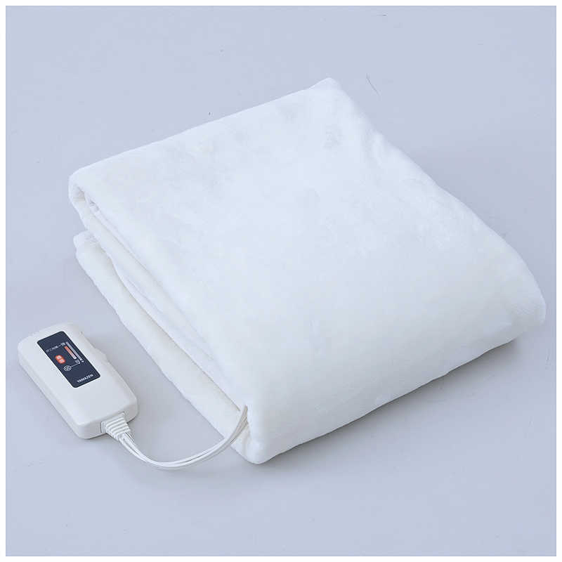 ヤマゼン　フランネル電気敷き毛布 本体丸洗い ダニ退治　YMS-FK33K-WH