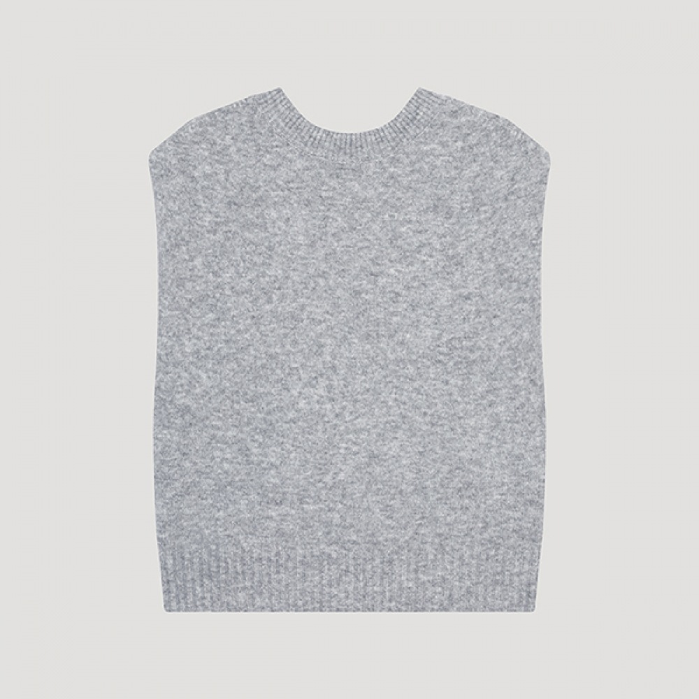 (シーズミス) ラウンドネックボタンアップニットベスト_SSKVTO42050_MG