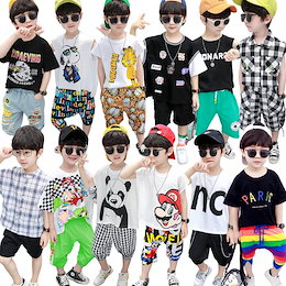 【景品付き 100枚限定】6月夏新品入荷 韓国子供服 男の子 女の子 2点セット 半袖 長袖トップス+パンツ キッズ 上下セット 子供服 80/90/100/110/120/130/140cm子供セ