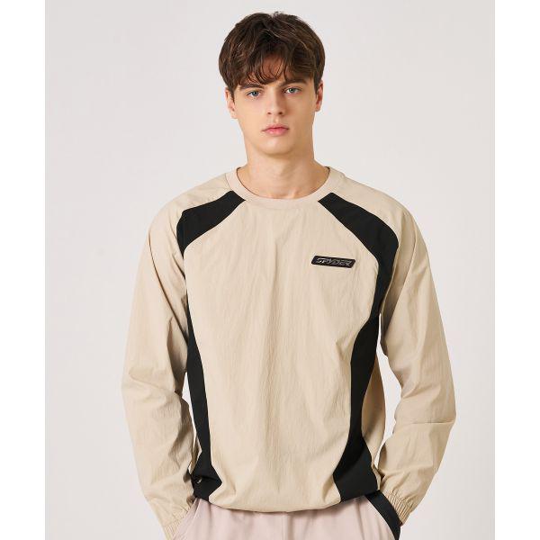 男性配色ウーブンマンツーマンTシャツSPKFCNRL304MBEG 659854