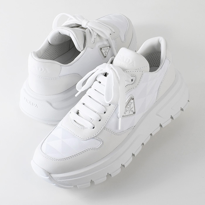 スニーカー 靴 シューズ Prax 01 Re-Nylon リナイロン 1E620N 3LNW レディース ホワイト レザー 厚底