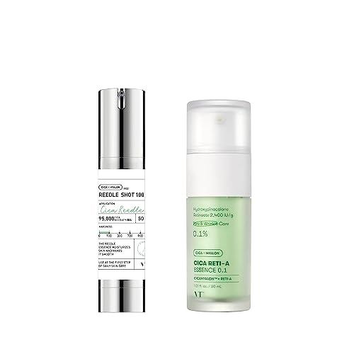 VTCOSMETICS(ブイティコスメテックス) リードルショット100 シカレチA エッセンス 0.1 セット 敏感肌 乾燥肌 毛穴 スキンケア レチノール 韓国コスメ CICA