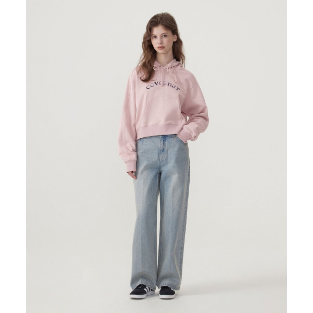 COVERNAT 女性用クラシックストレートデニムパンツライトブルー