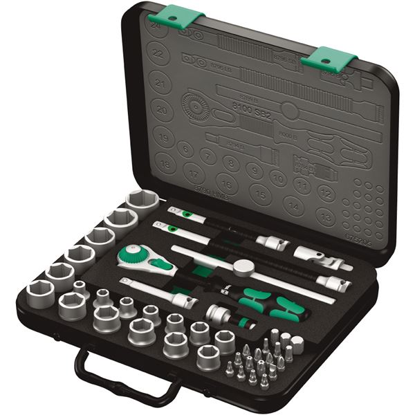 WERA ヴェラ 差込角3/8DR 43点組 ZYKLOP ソケットレンチ セット 003594 工具 ツール DIY 作業工具 道具 レンチ