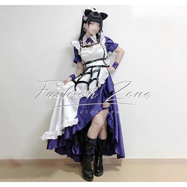 にじさんじ Vtuber 風 狂蘭 メロコ Meloco Kyoran メイド 新衣装 コスプレ衣装 ウィッグ 靴 cosplay コスチューム ハロウィン仮装 変装