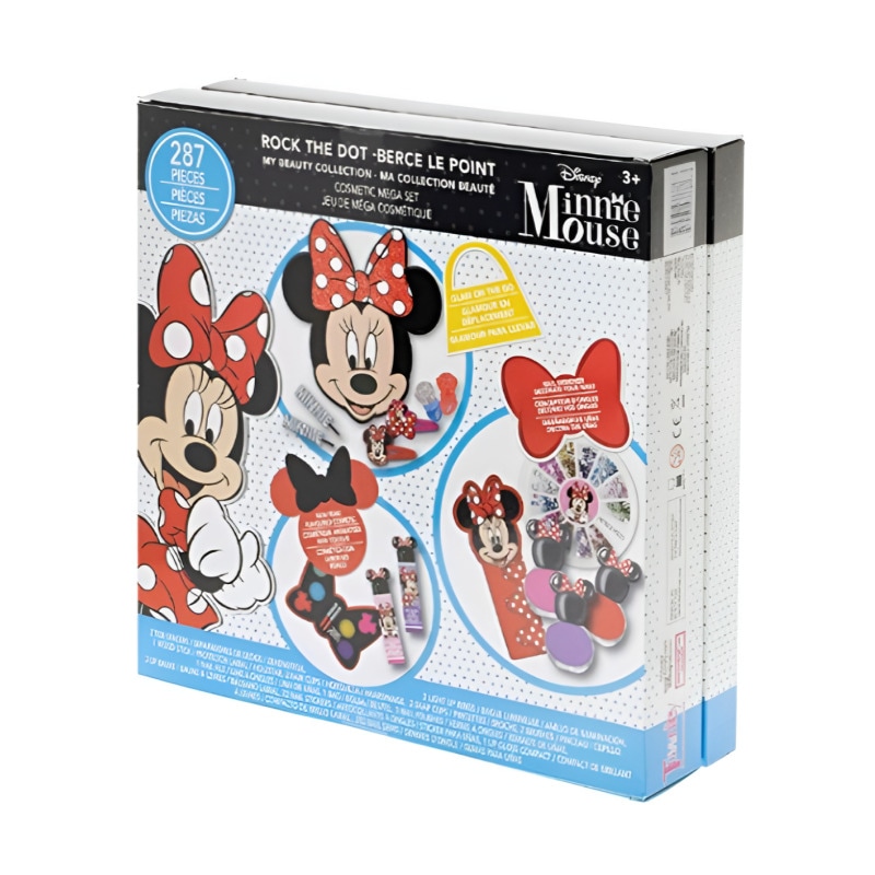 ミニーマウス 子供 メイクアップセット マニキュア リップ ググロス デラックスセット 水性 無毒性 幼児化粧遊び
