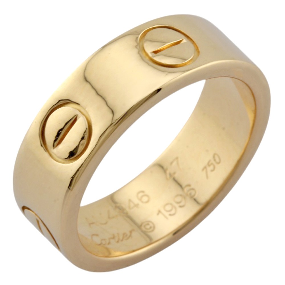 カルティエ ラブ リング 指輪 6.5号 18金 K18イエローゴールド CARTIER 中古 美品