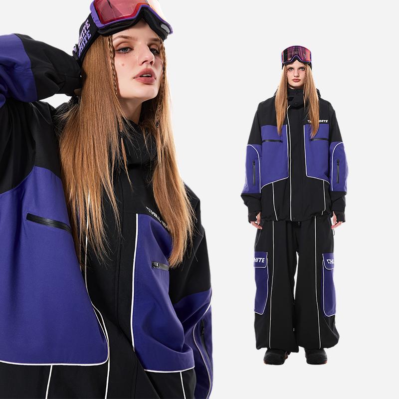 スノーボードウェア 2024 2025 上下セット レディース メンズ 防水20000mm スキーウェア スノボウェア ジャケット アウター パーカー ロングパンツ 男女兼用 韓国風 防水 防寒防雪